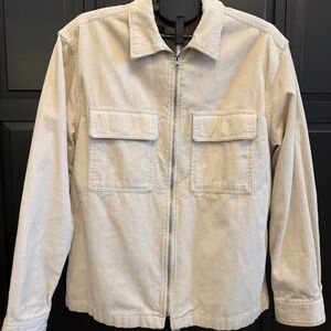 H&M Cream Corduroy Coat Size L